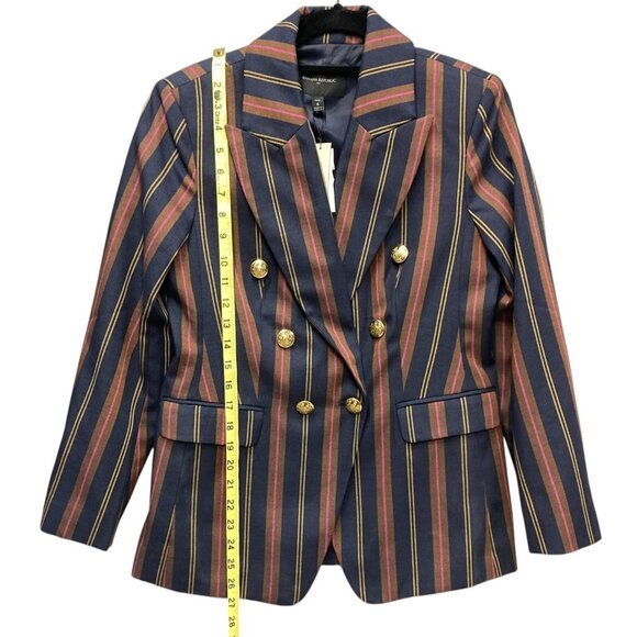 Banana Republic Factory Striped Icon Blazer Size 6 Petite Classic‎ Preppy NEW - Picture 10 of 16